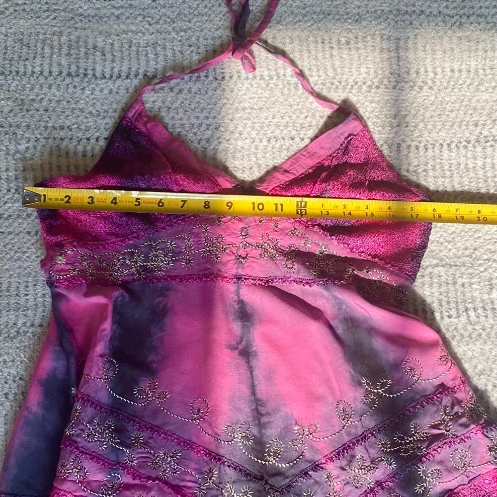 LSI Vintage Pink and Black Tie Dye Embroidered Dress - Picture 9 of 9